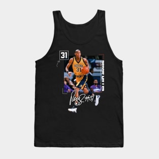 Reggie Miller Choke Sign Basketball Legend Signature Vintage Retro 80s 90s Bootleg Rap Style Tank Top